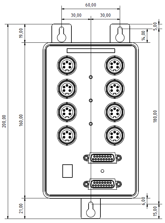 Abmessungen_IrinosBox_MitHalteflansch_Front